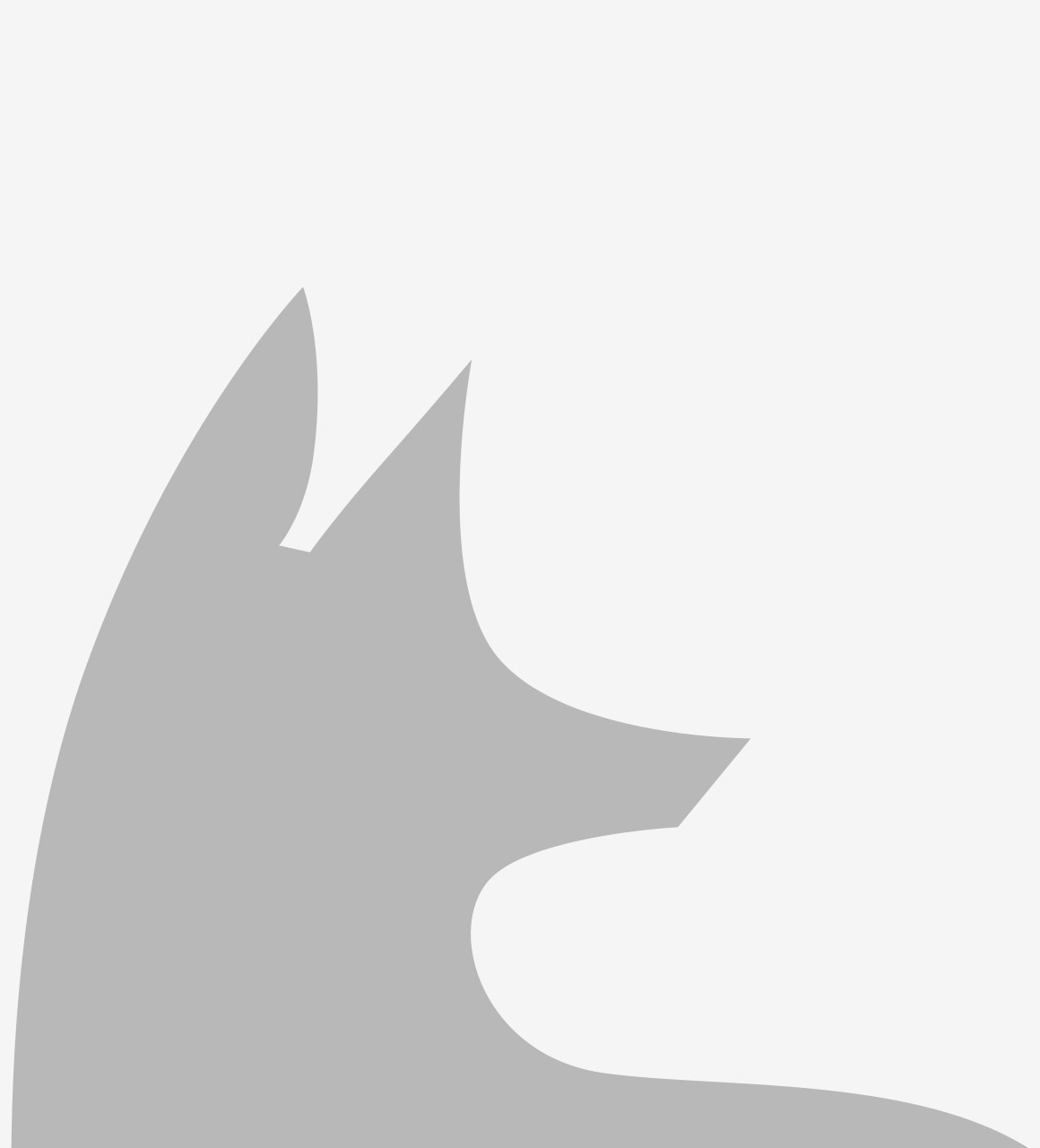Gray fox silhouette on gray background