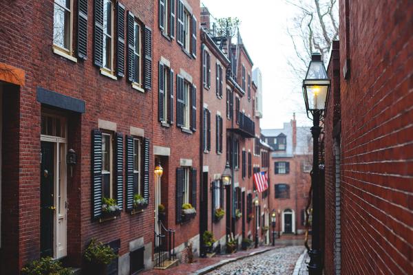 Historic street in Boston
